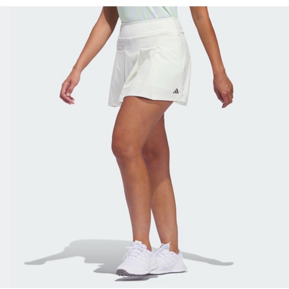 Adidas Classic Light Lime Pleated Mini Skort with Pockets
